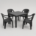 Set outdoor Ria 90x90 + 4 karrige Bela