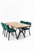 Set Tavoline Ngrenie ‘Essen’ + 4 Karrige ‘Polo’ Jeshile