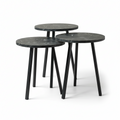 Tavoline Mesi Set Round - Black
