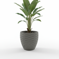 Vazo Dekorative / 34*34*32.5cm / Cement Grey S/M