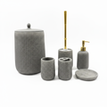 Aksesore Tualeti / Set 6 cope / Gri / Material Guri